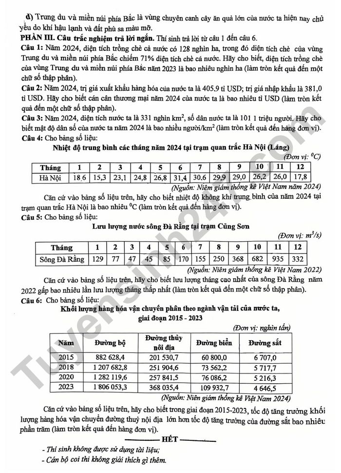De thi thu mon Dia tot nghiep THPT 2026 - So GD Hung Yen
