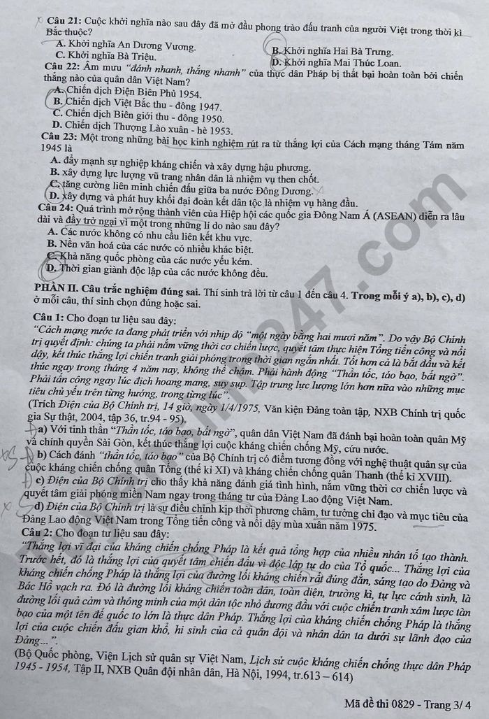 De thi thu tot nghiep THPT 2026 So GD Hung Yen lan 1 - mon Su