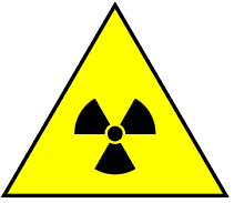 A yellow triangle with black and yellow sign

Description automatically generated