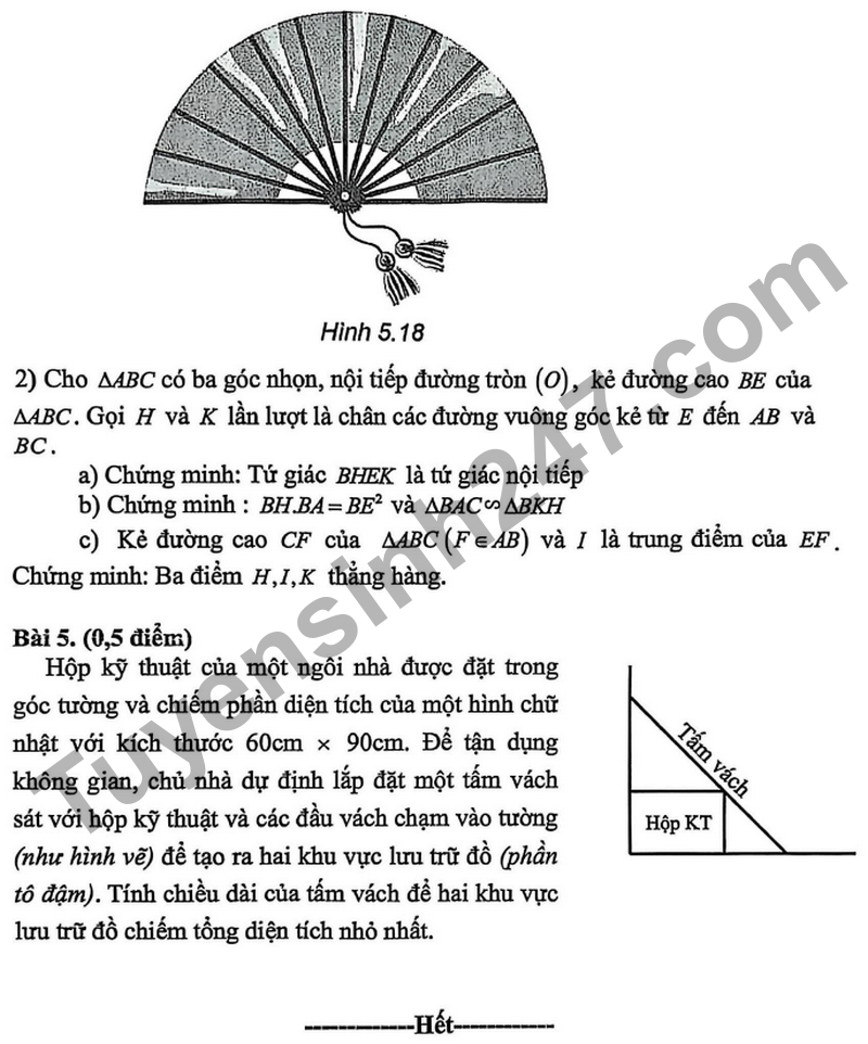 De giua hoc ki 2 Toan 9 truong THCS Le Hong Phong nam 2026