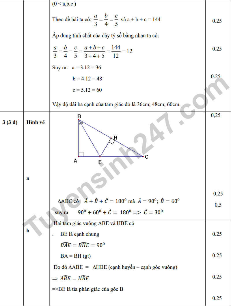De giua ky 2 Toan 7 truong THCS Que Thuan – Da Nang nam 2026 (Co dap an)