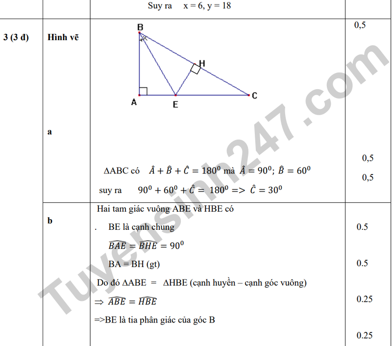 De giua ky 2 Toan 7 truong THCS Que Thuan – Da Nang nam 2026 (Co dap an)