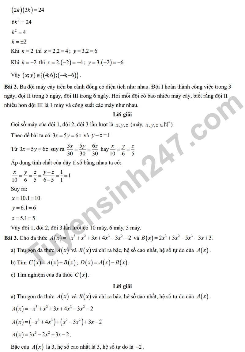 De giua hoc ky 2 Toan 7 truong THCS Nguyen Trai – Ha Noi nam 2026 (Co dap an)