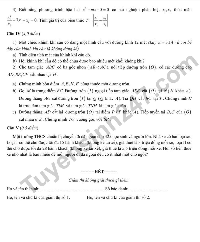 De khao sat chat luong lan 2 Toan 9 truong Chuyen Amsterdam nam 2026