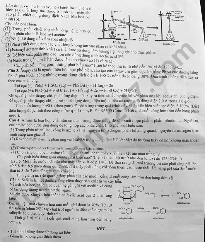 De thi thu tot nghiep THPT 2026 So GDDT Lao Cai - mon Hoa