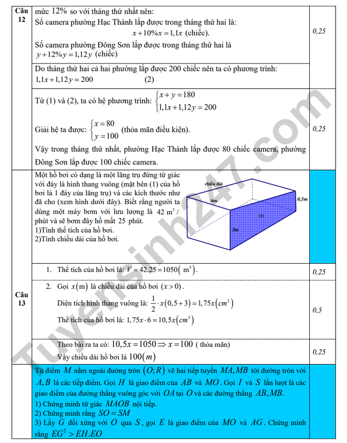 De thi thu mon Toan vao lop 10 nam 2026 lan 1 - THCS Tran Mai Ninh (co dap an)