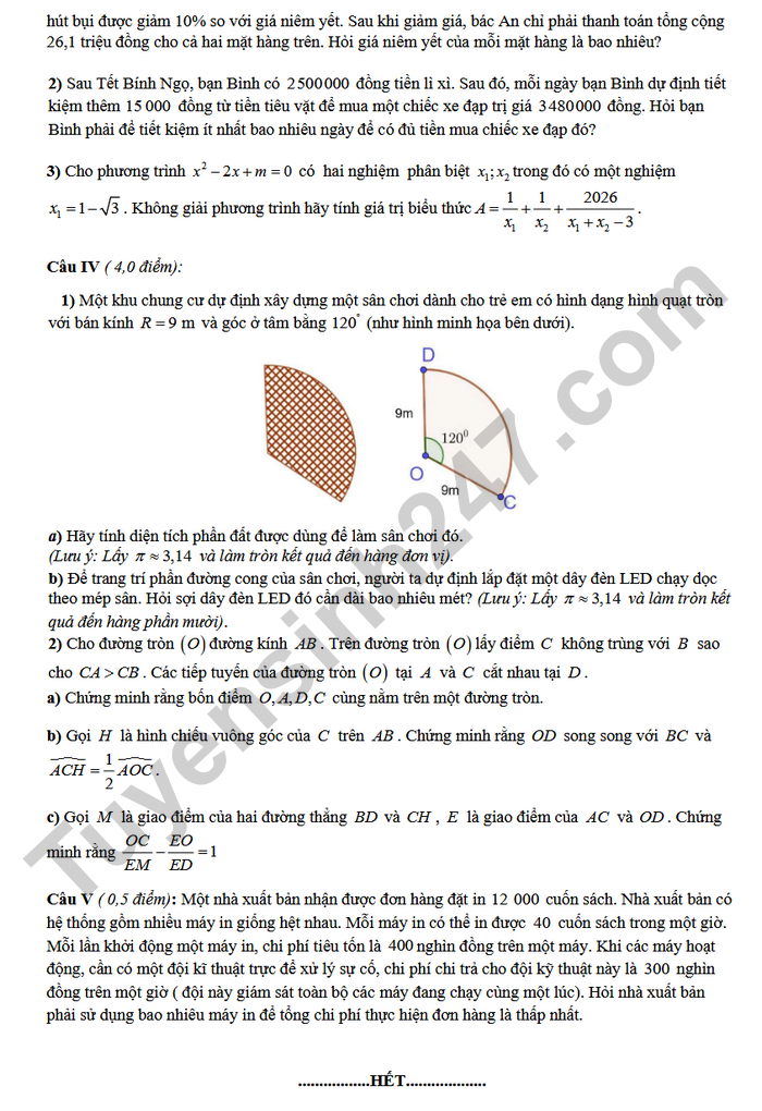 De thi thu vao lop 10 nam 2026 mon Toan - Lien truong THPT Soc Son-Trung Gia
