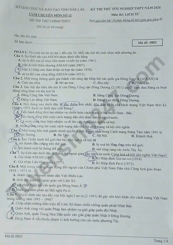 De thi thu TN THPT 2026 mon Su - Cum chuyen mon so 12 Dak Lak