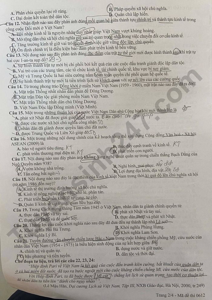 De thi thu TN THPT 2026 So GD Lao Cai - mon Su