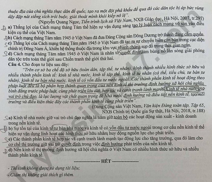 De thi thu TN THPT 2026 So GD Lao Cai - mon Su