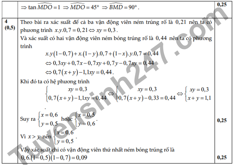 De giua hoc ky 2 Toan 11 truong THPT Gia Binh 1 nam 2026