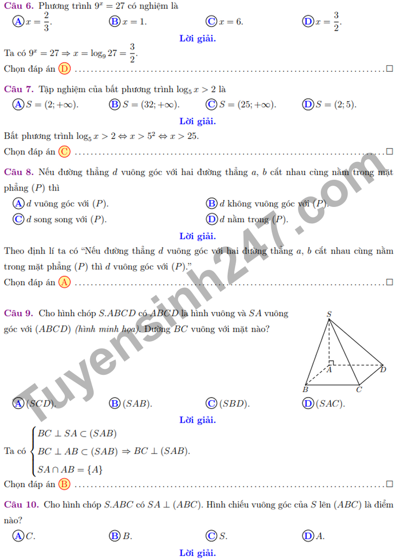 De giua ki 2 Toan 11 truong THPT Le Quy Don nam 2026