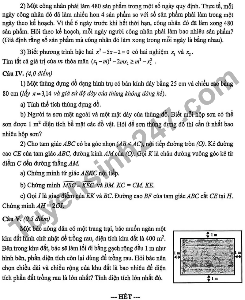 De khao sat chat luong Toan 9 phuong Ba Dinh nam 2026