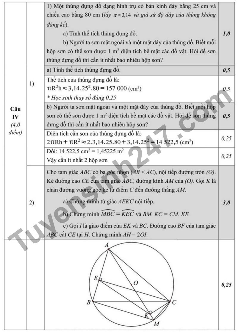 De khao sat chat luong Toan 9 phuong Ba Dinh nam 2026