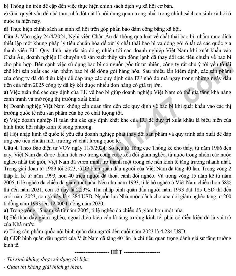 De thi thu tot nghiep THPT 2026 mon GDKTPL lan 1 - So GD Tuyen Quang