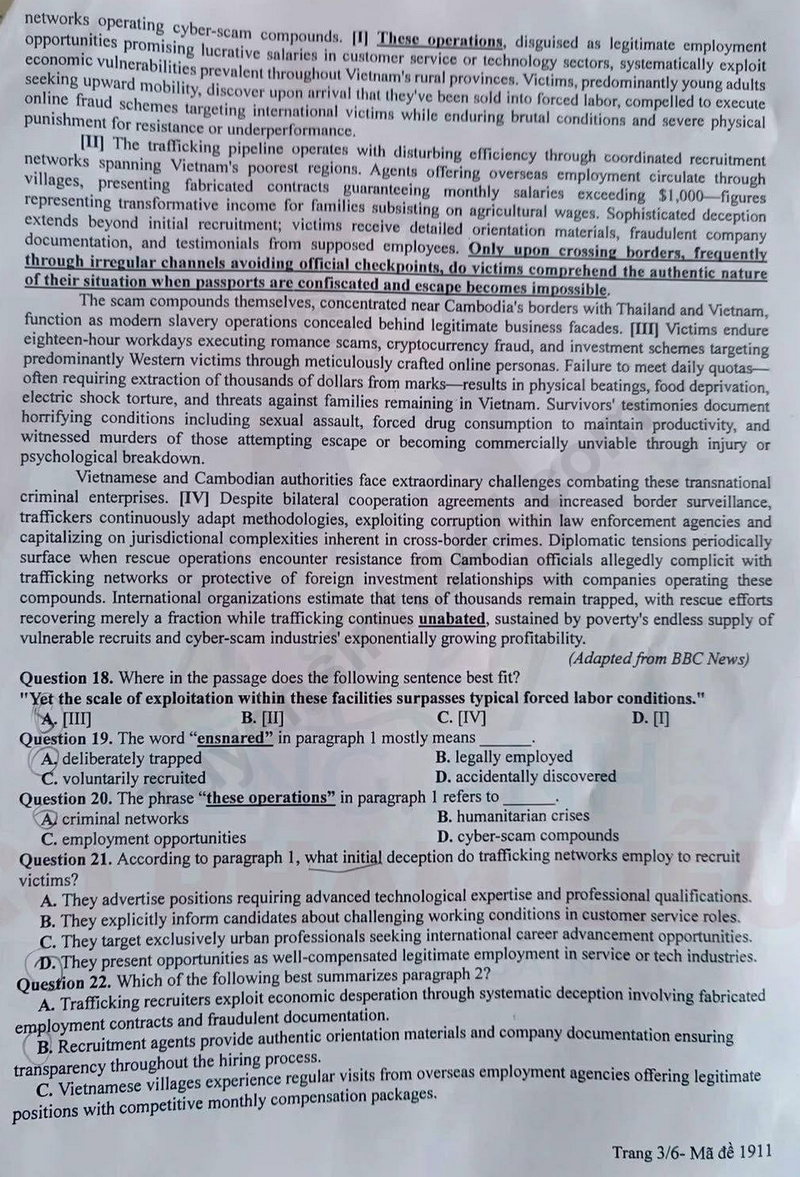 De thi thu tot nghiep THPT 2026 mon Anh - So GD Thanh Hoa lan 1 (Co dap an)