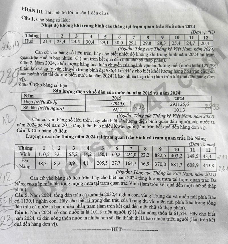 Dap an de thi thu tot nghiep THPT 2026 mon Dia li lan 1 - So GD Thanh Hoa