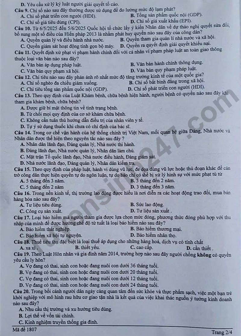 De thi thu tot nghiep THPT 2026 mon GDKTPL lan 1 - So GD Thanh Hoa