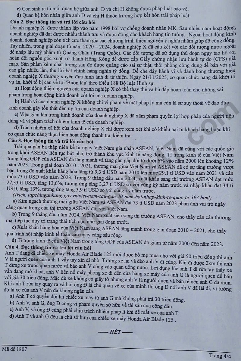 De thi thu tot nghiep THPT 2026 mon GDKTPL lan 1 - So GD Thanh Hoa