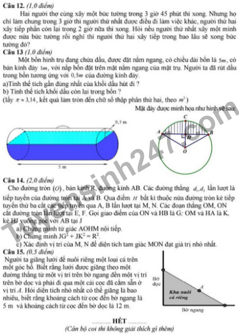 De khao sat chat luong vao 10 Truong THCS Hoang Dai nam 2026