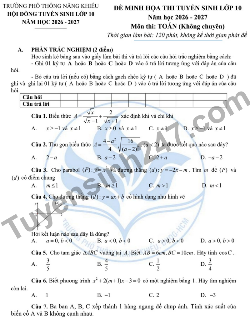 De minh hoa thi tuyen sinh vao 10 Truong PTNK nam 2026 (Co dap an)