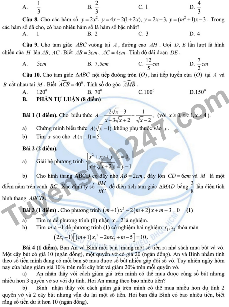 De minh hoa thi tuyen sinh vao 10 Truong PTNK nam 2026 (Co dap an)