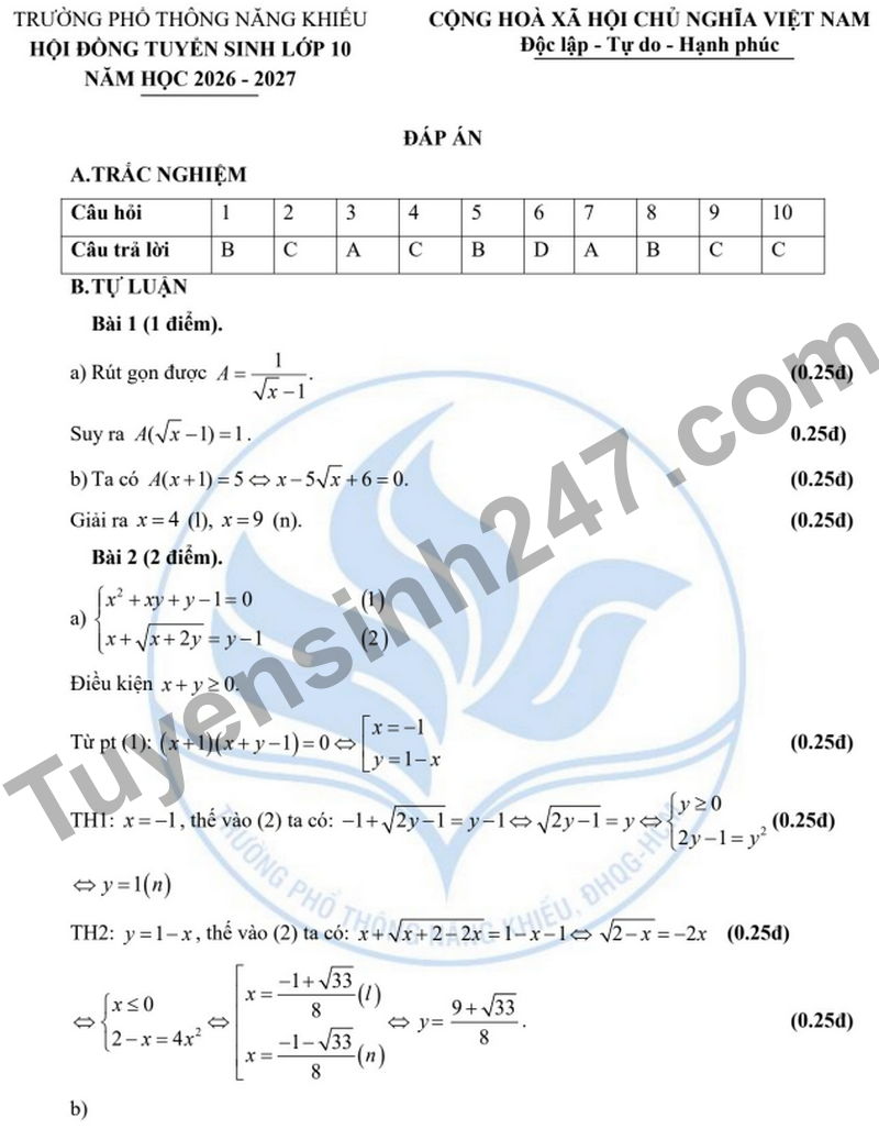 De minh hoa thi tuyen sinh vao 10 Truong PTNK nam 2026 (Co dap an)
