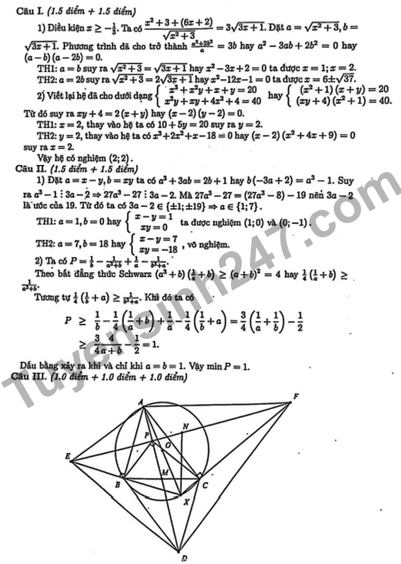 De khao sat Toan 9 Truong THPT Chuyen KHTN nam 2026 (Co dap an)