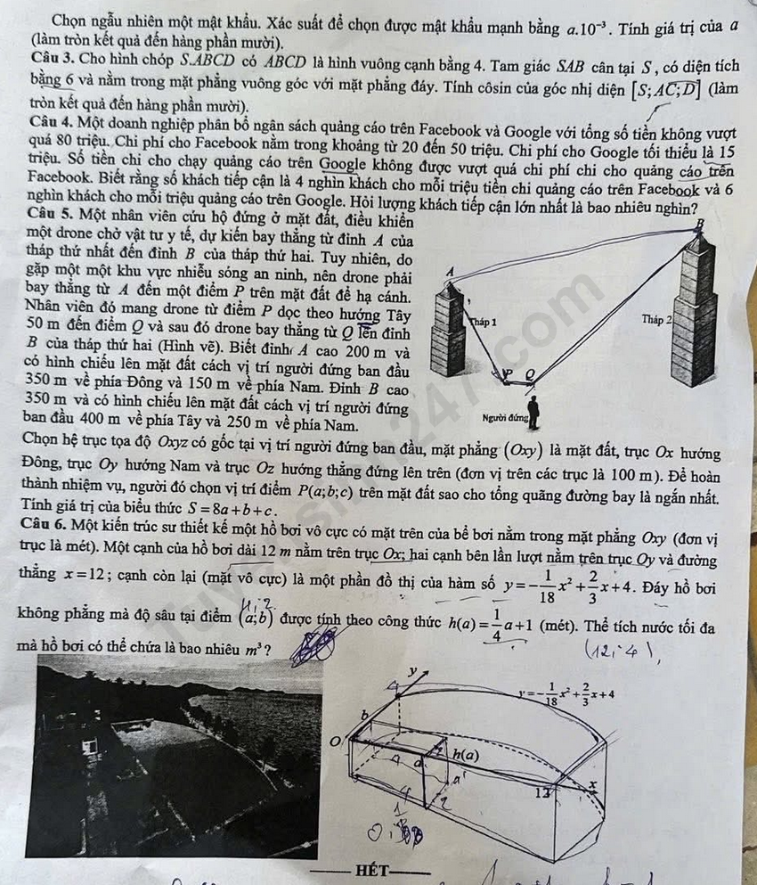 De thi thu tot nghiep THPT 2026 mon Toan - So GD Nghe An