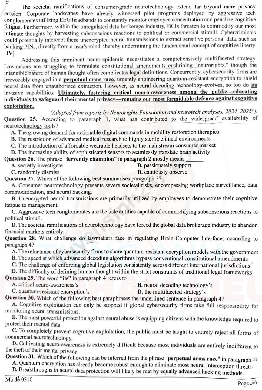 De thi thu mon Anh tot nghiep THPT 2026 - So GD Nghe An (Dot 1)