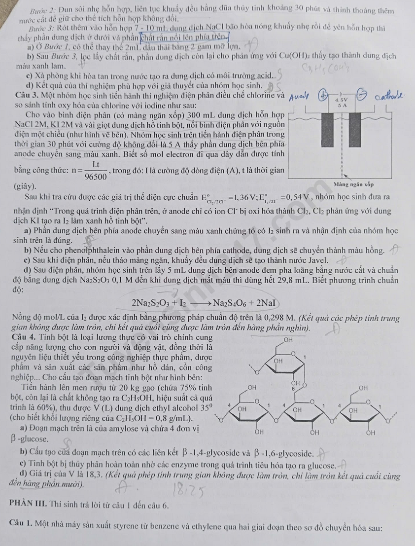 De thi thu tot nghiep THPT 2026 mon Hoa - So GD Nghe An (Dot 1)