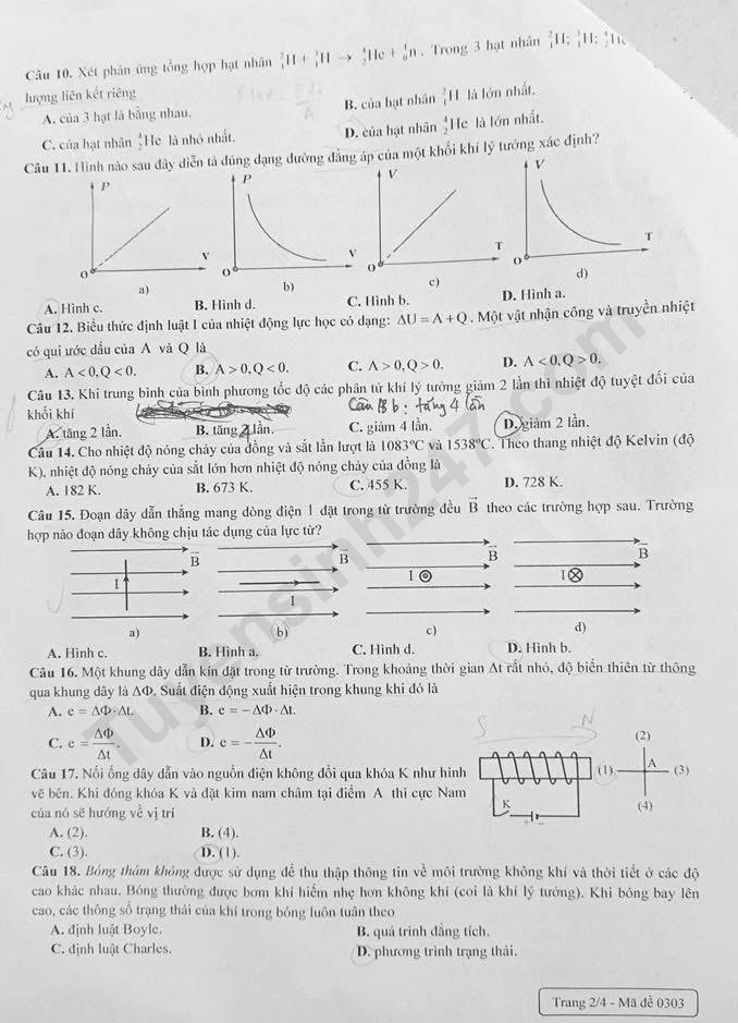 De thi thu TN THPT 2026 mon Ly - So GD Nghe An (Dot 1)