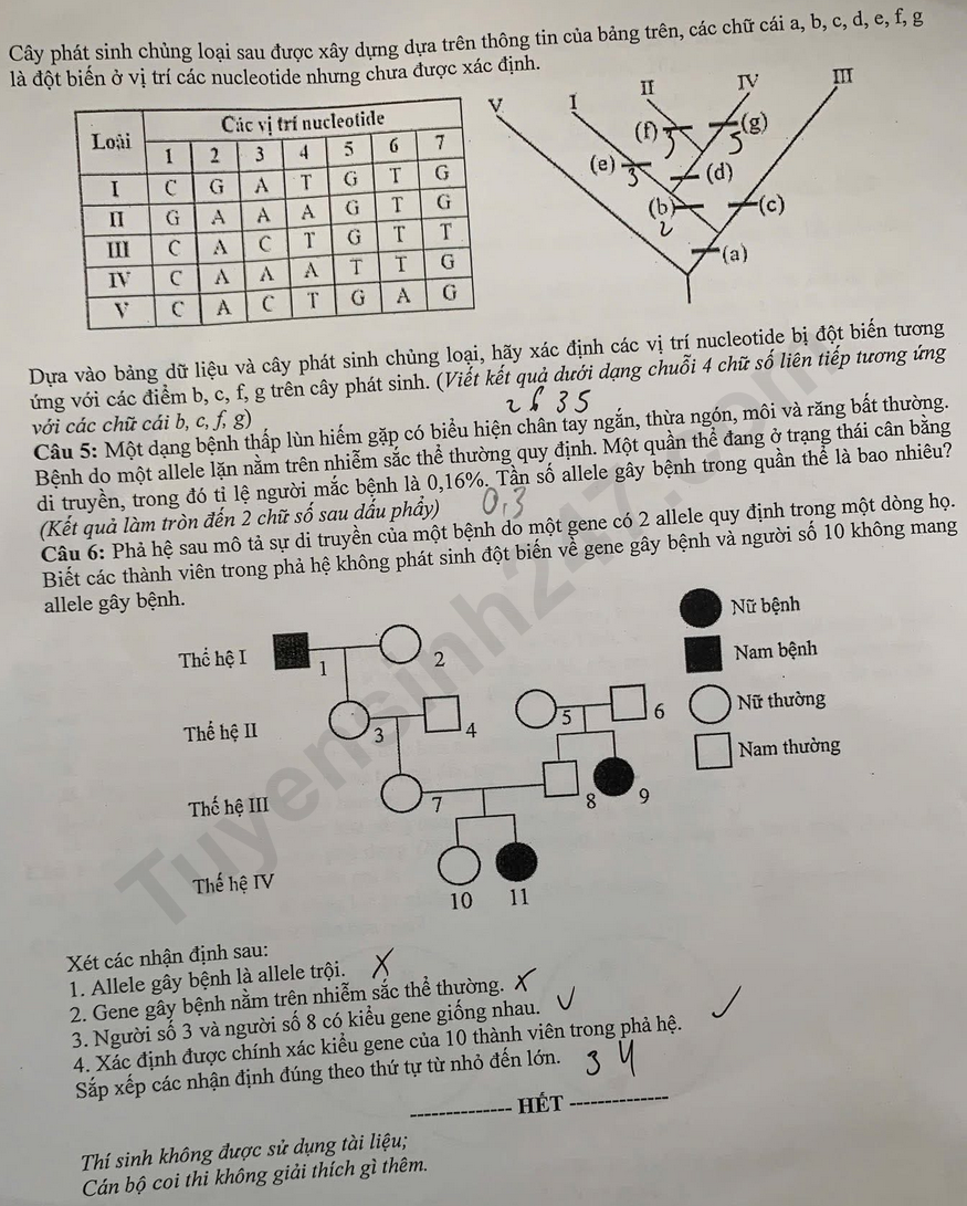 De thi thu tot nghiep THPT 2026 mon Sinh - So GD Nghe An (Dot 1)