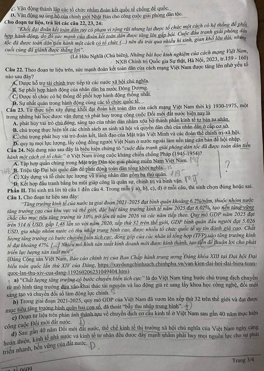 De thi thu mon Su tot nghiep THPT 2026 - So GD Nghe An dot 1