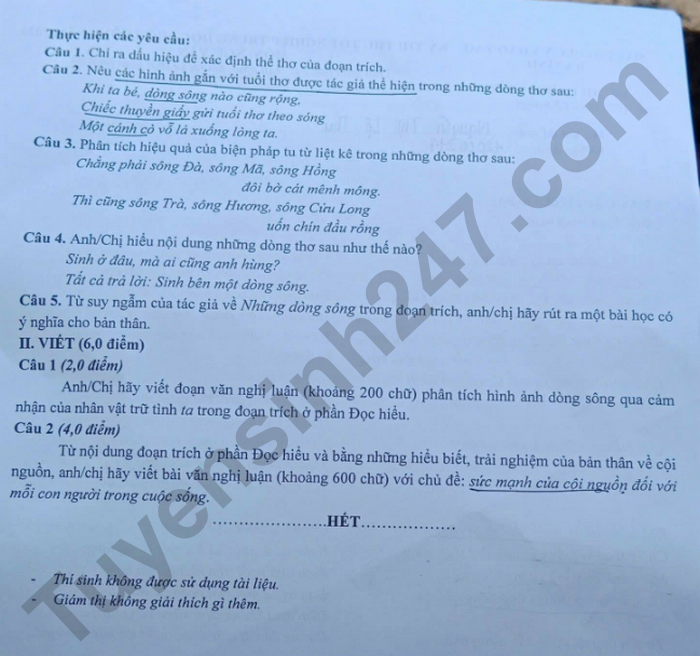 De thi thu tot nghiep THPT 2026 mon Van - So GD Ha Tinh