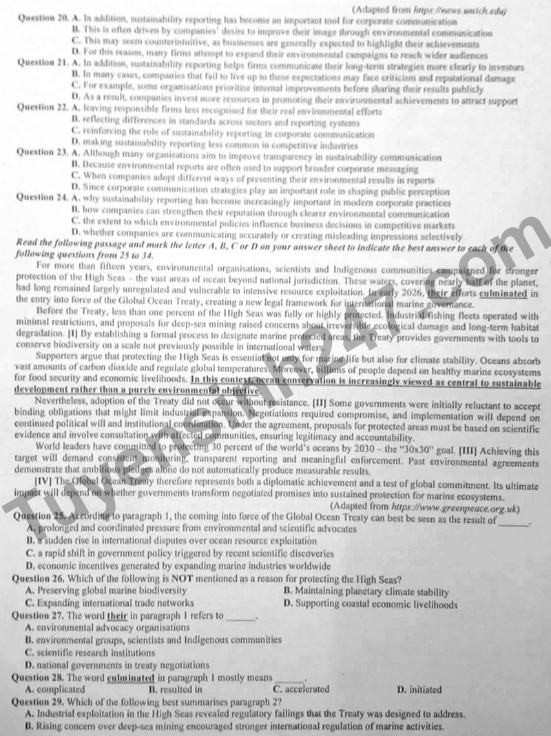 De thi thu tot nghiep THPT nam 2026 mon Anh- So GD Ha Tinh