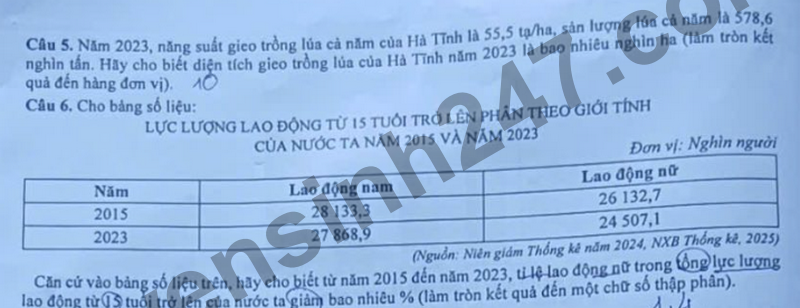 De thi thu tot nghiep THPT mon Dia nam 2026- So GD Ha Tinh