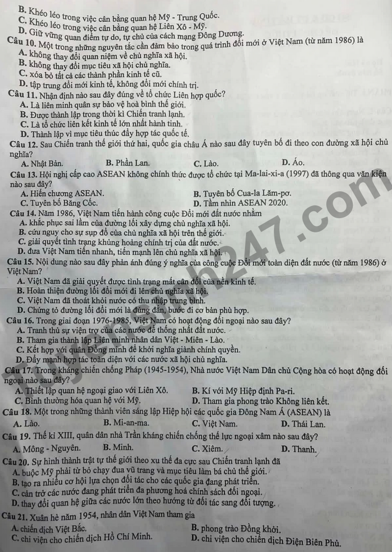 De thi thu tot nghiep THPT mon Su nam 2026- So GD Ha Tinh