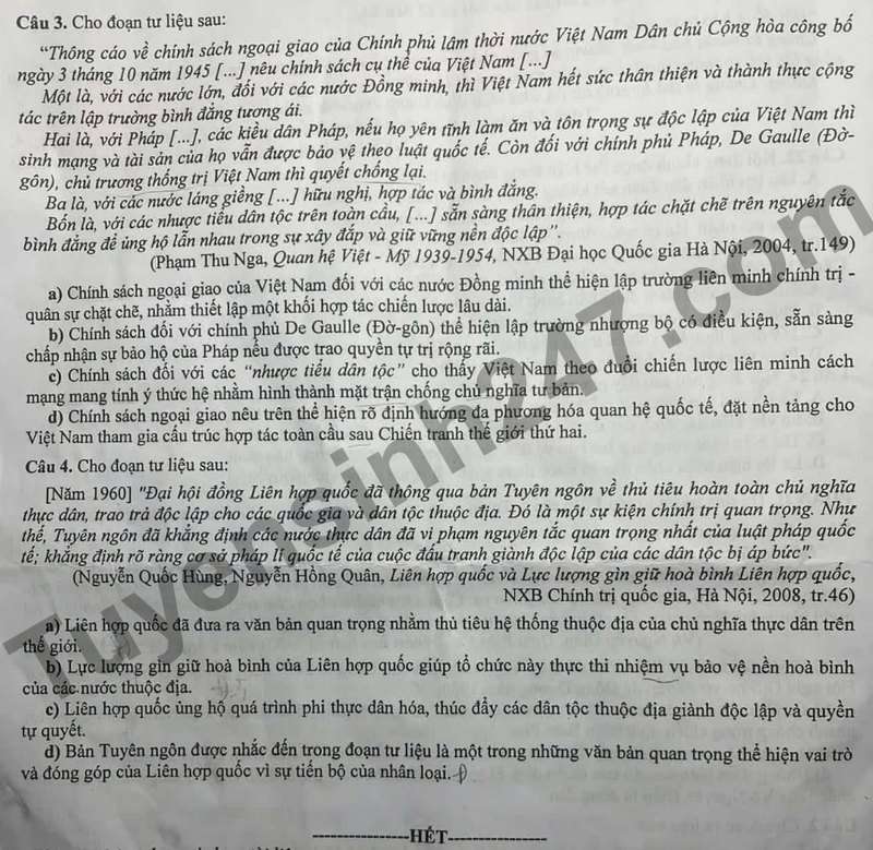 De thi thu tot nghiep THPT mon Su nam 2026- So GD Ha Tinh