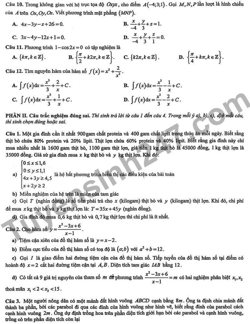 De thi thu THPT quoc gia cum truong THPT- Hai Phong mon Toan nam 2026
