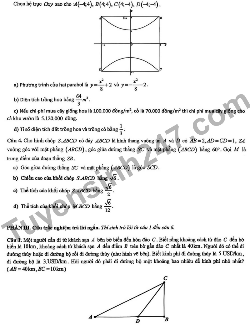 De thi thu THPT quoc gia cum truong THPT- Hai Phong mon Toan nam 2026
