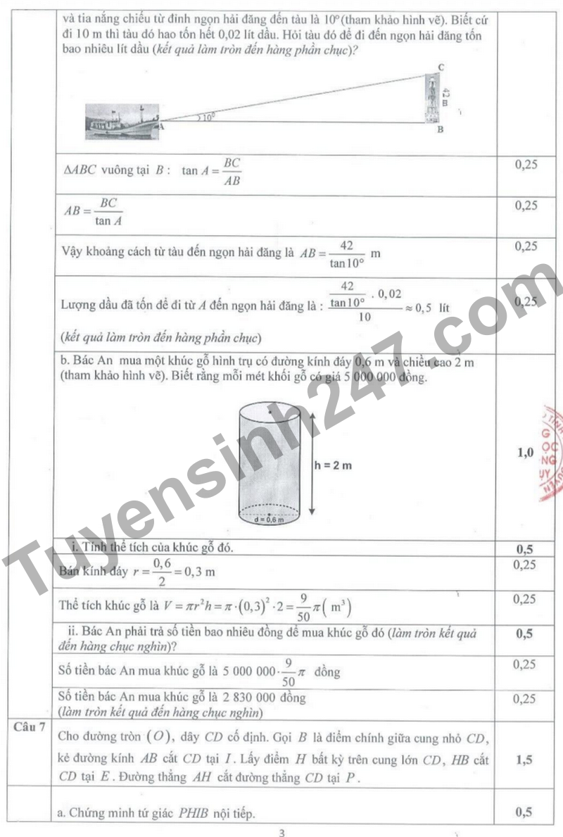 De thi thu vao 10 nam 2026 truong THPT Diem Thuy (Co dap an)