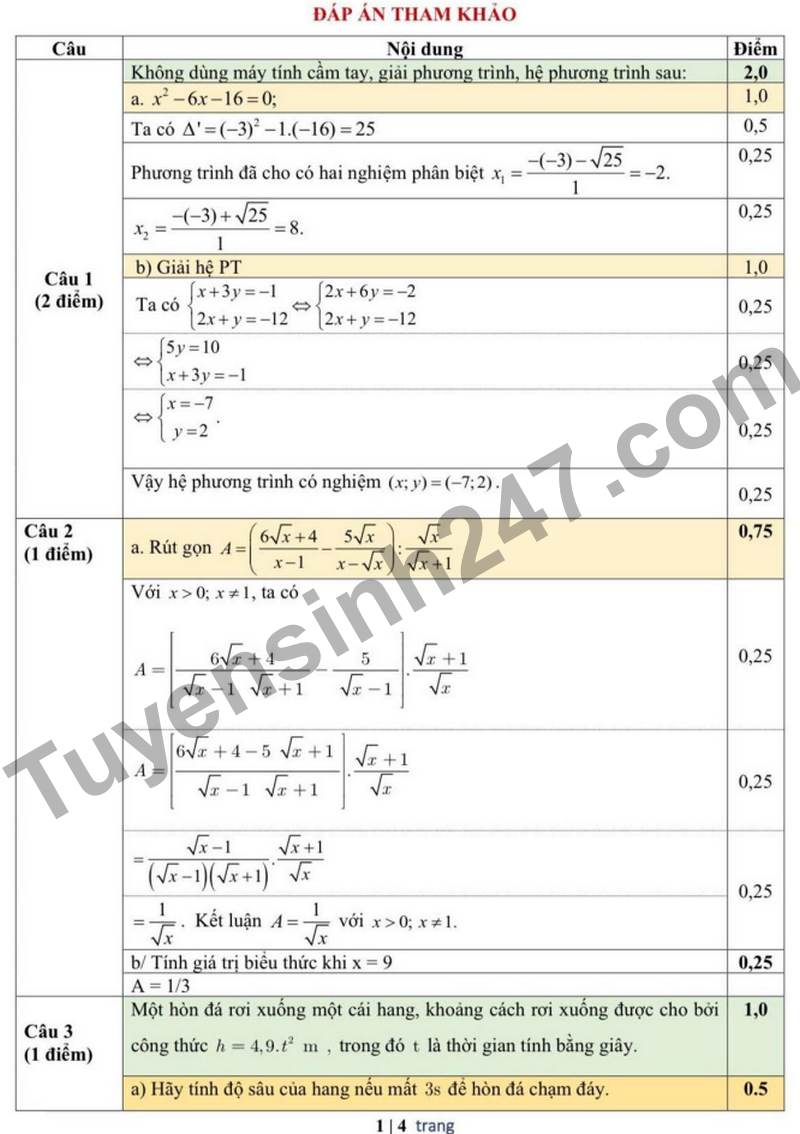 De thi thu vao 10 nam 2026 truong THPT Phu Luong (Co dap an)