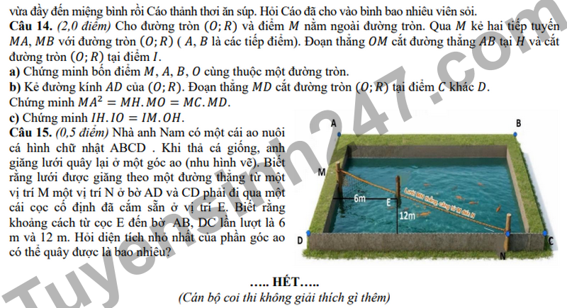 De khao sat vao 10 nam 2026 truong THCS Dong Tho (Co dap an)