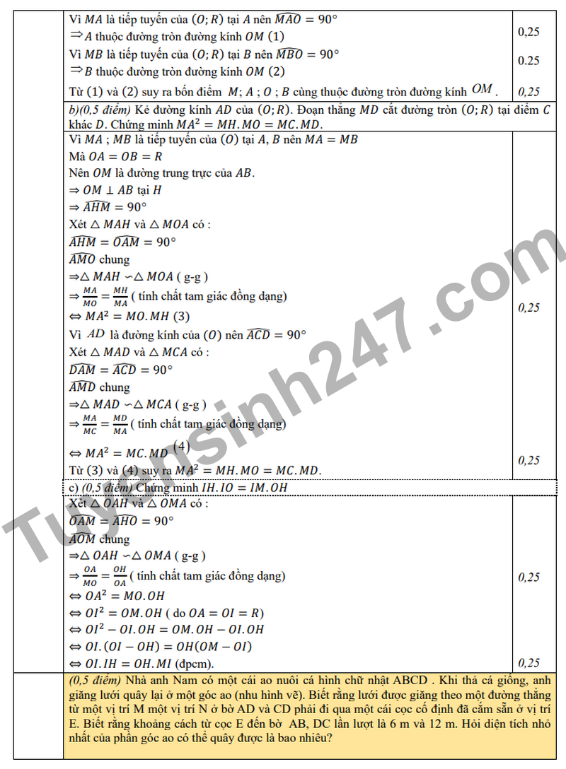 De khao sat vao 10 nam 2026 truong THCS Dong Tho (Co dap an)