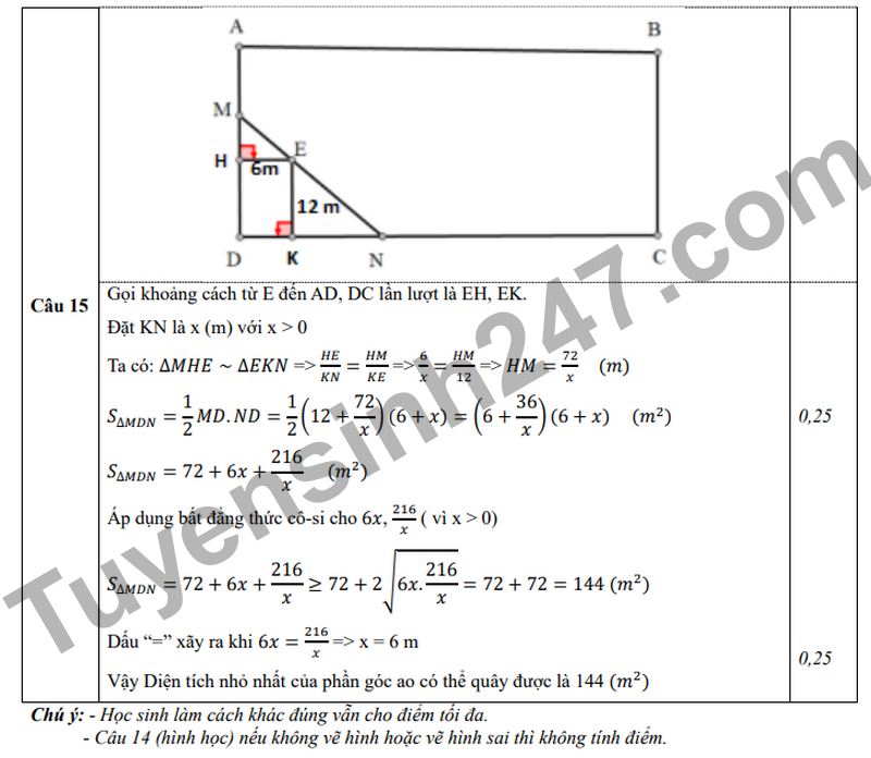 De khao sat vao 10 nam 2026 truong THCS Dong Tho (Co dap an)