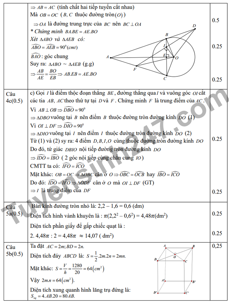 De thi thu Toan vao 10 nam 2026 truong THCS Nghia Thuan (Co dap an)