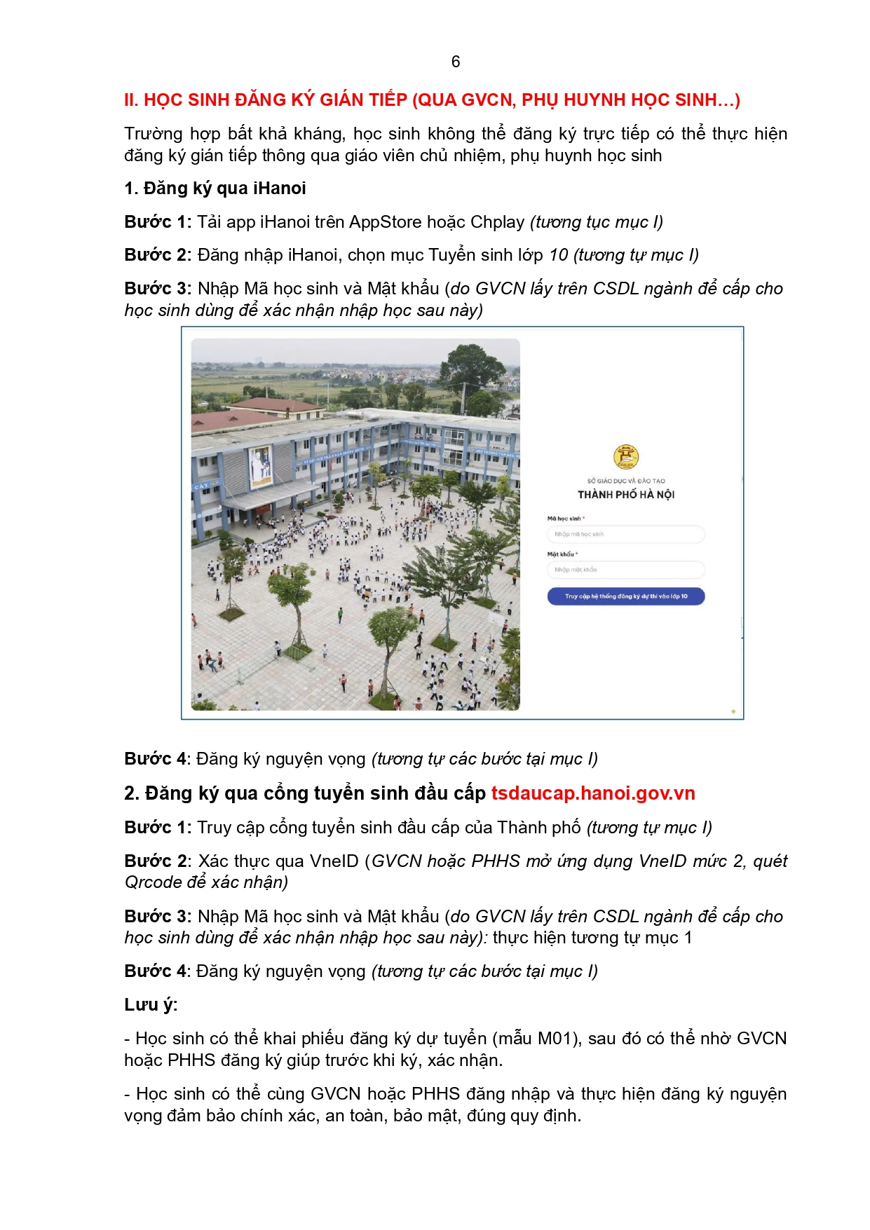 Ha Noi huong dan cach thu dang ky truc tuyen du thi lop 10 nam 2026