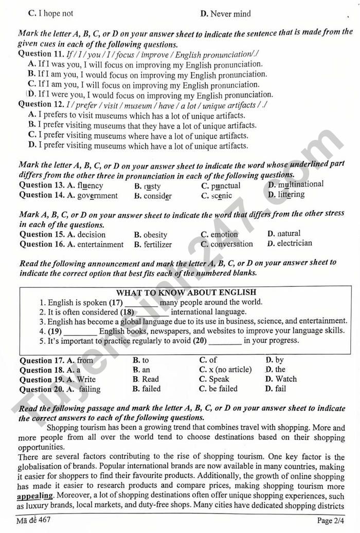 De thi hoc ki 2 lop 9 mon Anh 2026 - phuong Ngoc Ha