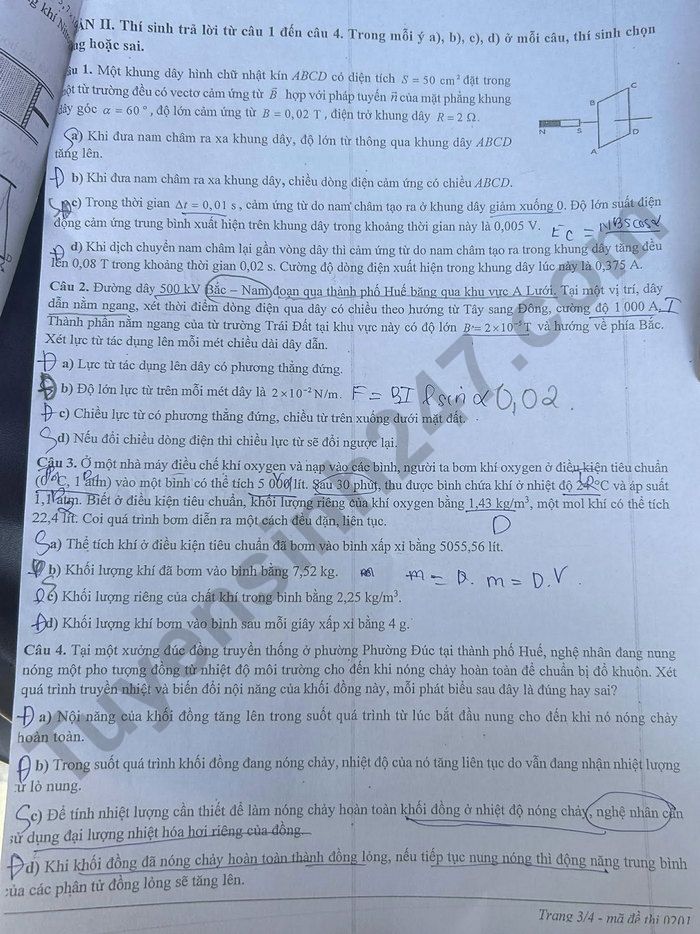 De thi thu TN THPT nam 2026 mon Ly - Thanh pho Hue